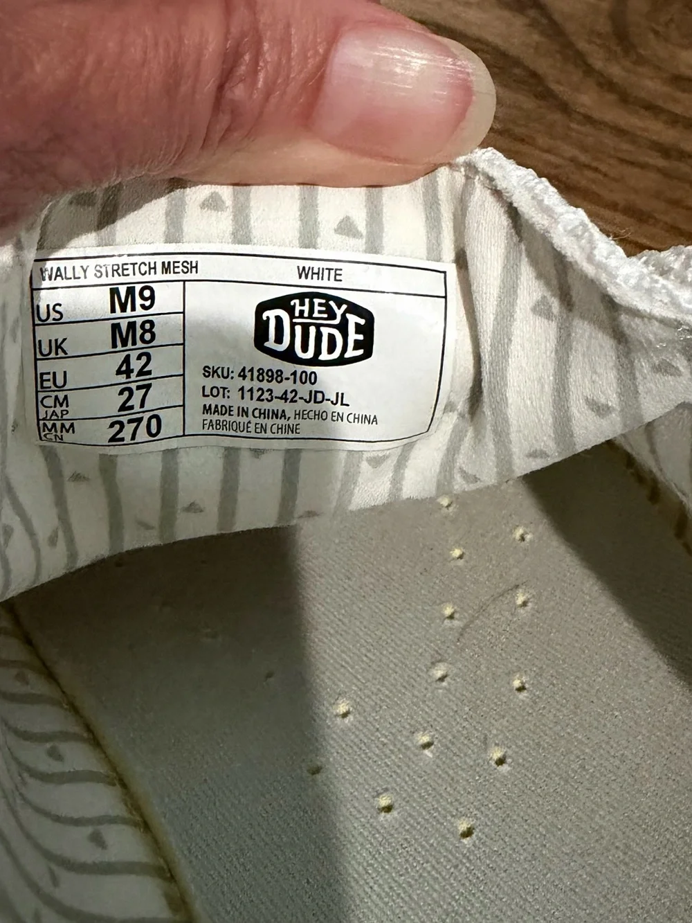 Men’s White Hey Dude Shoes